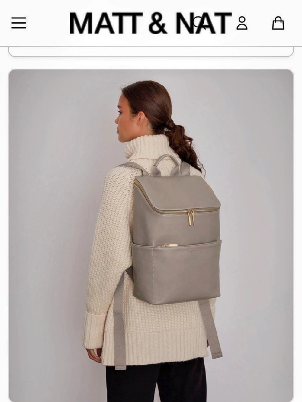 Matt & Nat Mumbai Backpack Vegan Taupe